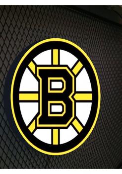 Boston Bruins Logo Led Illuminated Sign Wall Light! (round)
